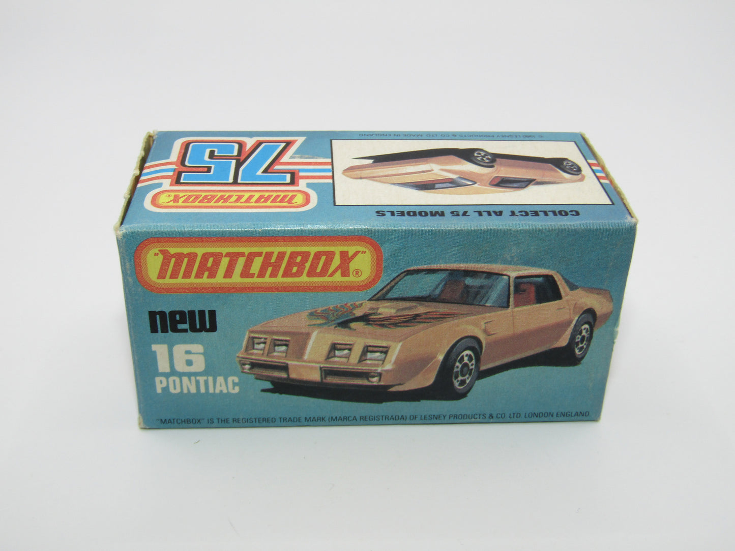 Matchbox Superfast No 16B Pontiac Tan, No Label, Dot Dash Wheels, Unpainted Base