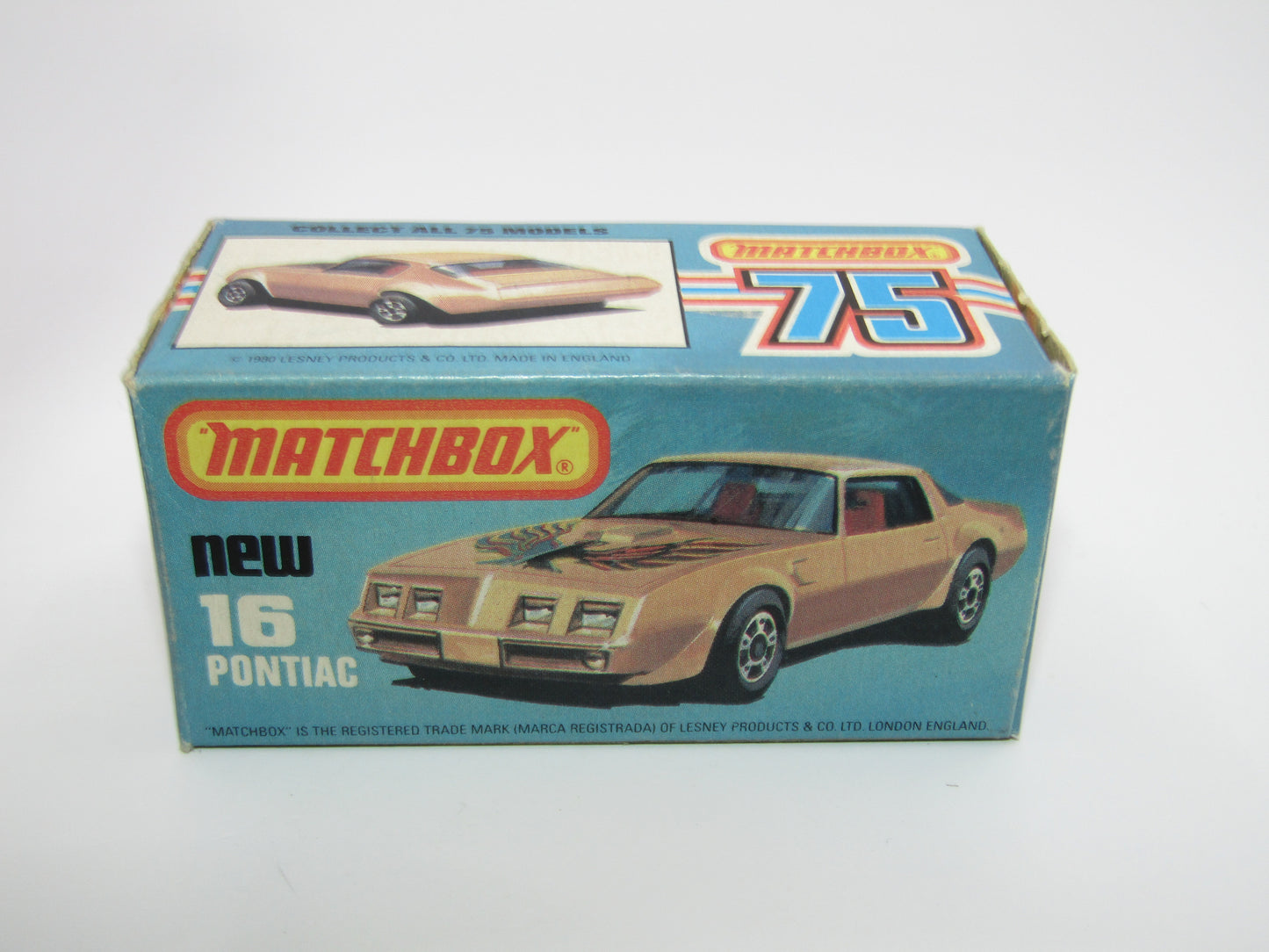 Matchbox Superfast No 16B Pontiac Tan, No Label, Dot Dash Wheels, Unpainted Base