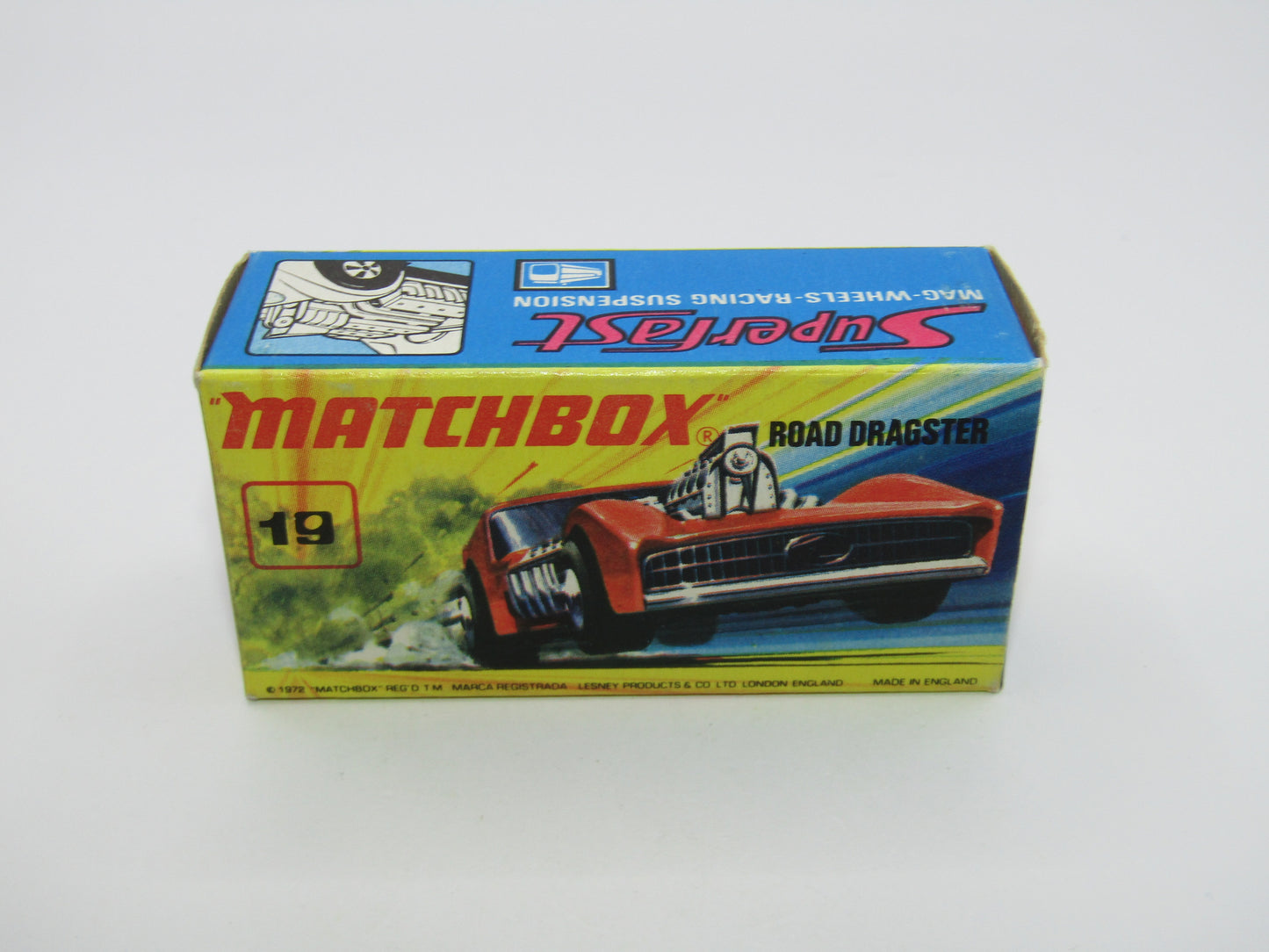 Matchbox Superfast 19B Road Dragster DAYGLOW LIGHT PINK