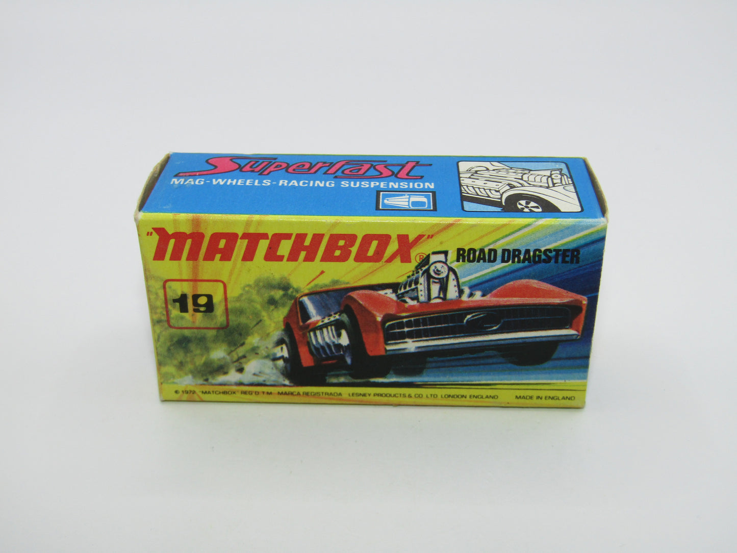 Matchbox Superfast 19B Road Dragster DAYGLOW LIGHT PINK