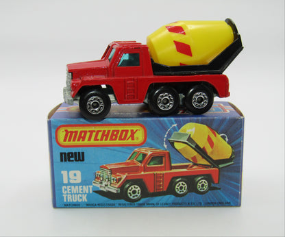 Matchbox Superfast No 19C Cement Truck - BLUE WINDOWS Lemon Barrel