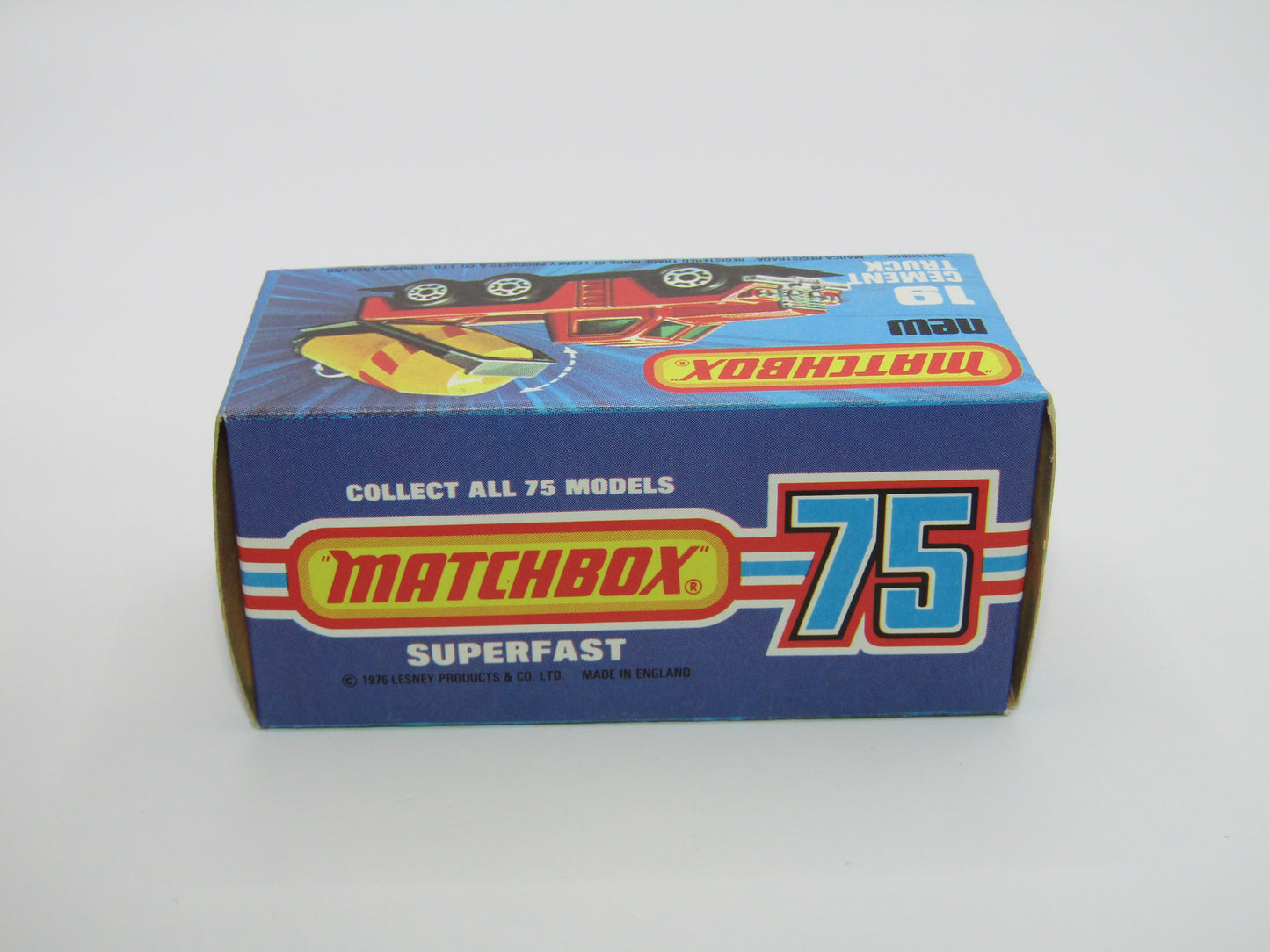 Matchbox Superfast No 19C Cement Truck - BLUE WINDOWS Lemon Barrel
