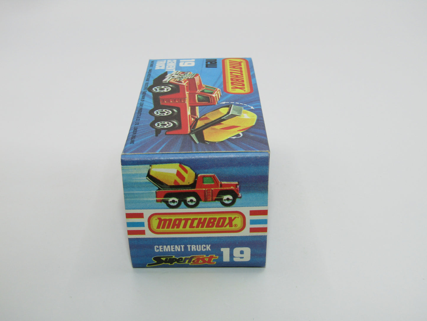 Matchbox Superfast No 19C Cement Truck - BLUE WINDOWS Lemon Barrel