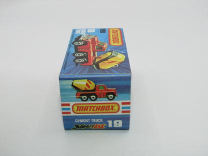 Matchbox Superfast No 19C Cement Truck - BLUE WINDOWS Lemon Barrel