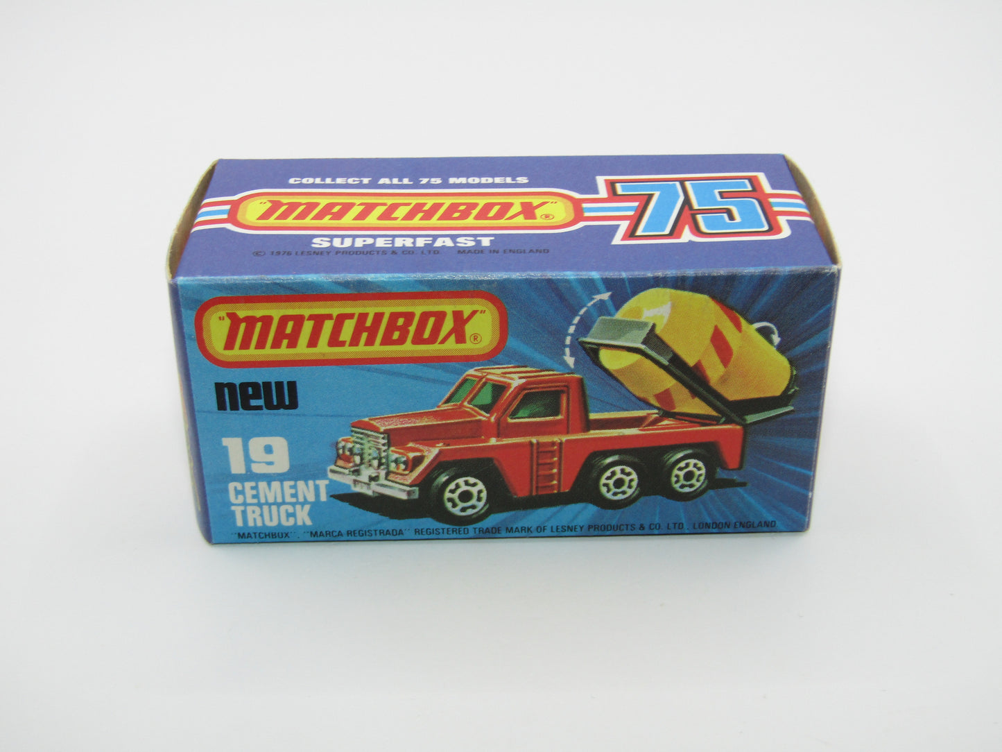 Matchbox Superfast No 19C Cement Truck - REVERSED Barrel Stripe