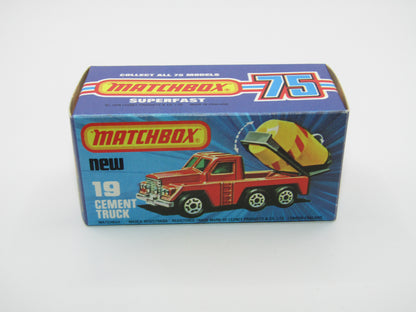 Matchbox Superfast No 19C Cement Truck - REVERSED Barrel Stripe