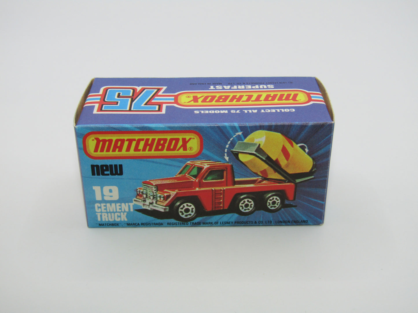 Matchbox Superfast No 19C Cement Truck - REVERSED Barrel Stripe