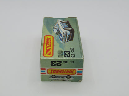 Matchbox Superfast No 23D Mustang GT 350, DARK Blue Tampo,  5 Arch Wheels , USA Picture Box