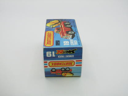 Matchbox Superfast No 19C Cement Truck Plain Barrel - No Stripes
