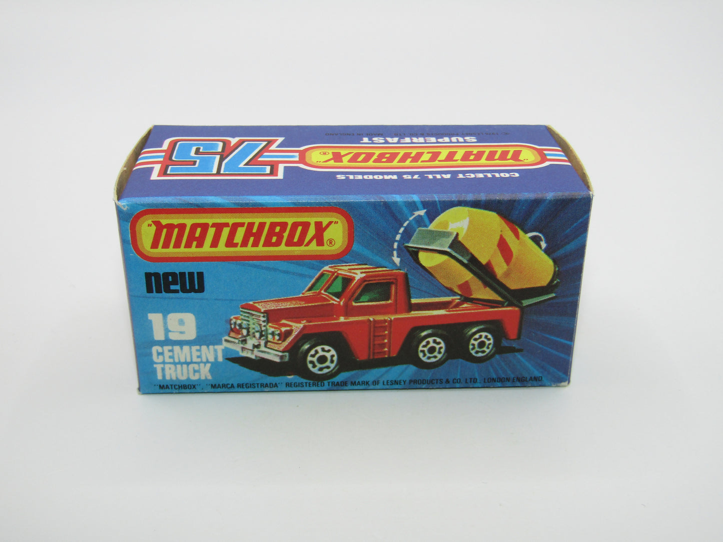 Matchbox Superfast No 19C Cement Truck PURPLE Windows GREY Barrel