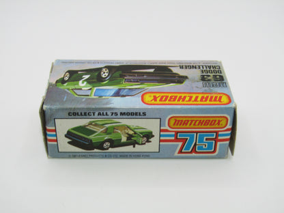 Matchbox Superfast No 63D Dodge Challenger Cast, Galant Eterna Base, Hot Points Tampo , USA Picture Box