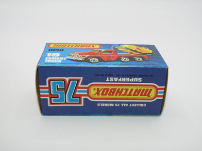 Matchbox Superfast No 19C Cement Truck PURPLE Windows GREY Barrel