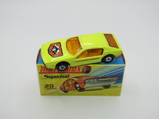 Matchbox Superfast No 20A Lamborghini Marzal Yellow BULLS Head Label