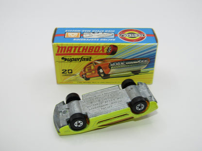 Matchbox Superfast No 20A Lamborghini Marzal Yellow BULLS Head Label
