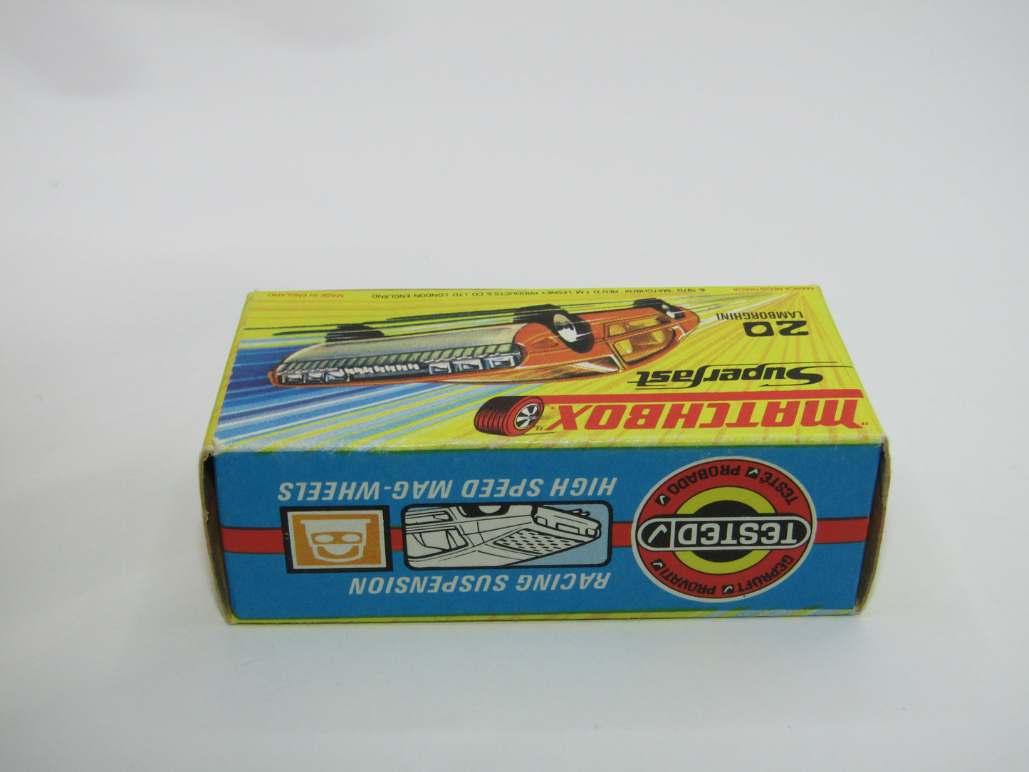 Matchbox Superfast No 20A Lamborghini Marzal Yellow BULLS Head Label