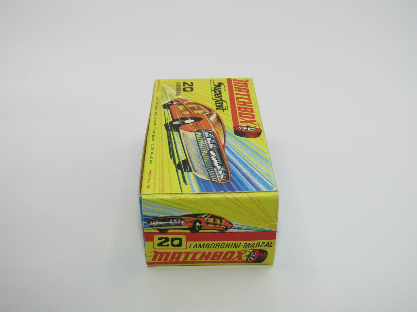 Matchbox Superfast No 20A Lamborghini Marzal Yellow BULLS Head Label