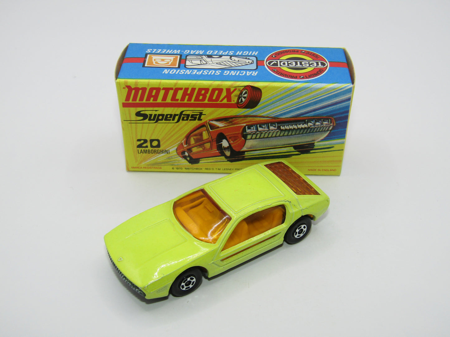 Matchbox Superfast No 20A Lamborghini Marzal LIGHT Yellow