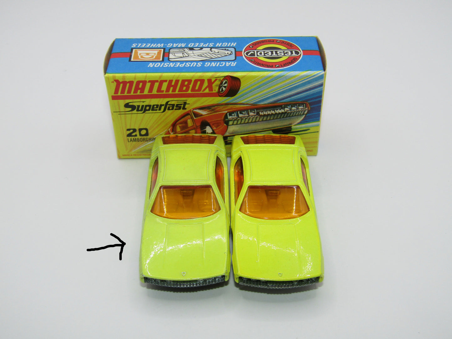 Matchbox Superfast No 20A Lamborghini Marzal LIGHT Yellow