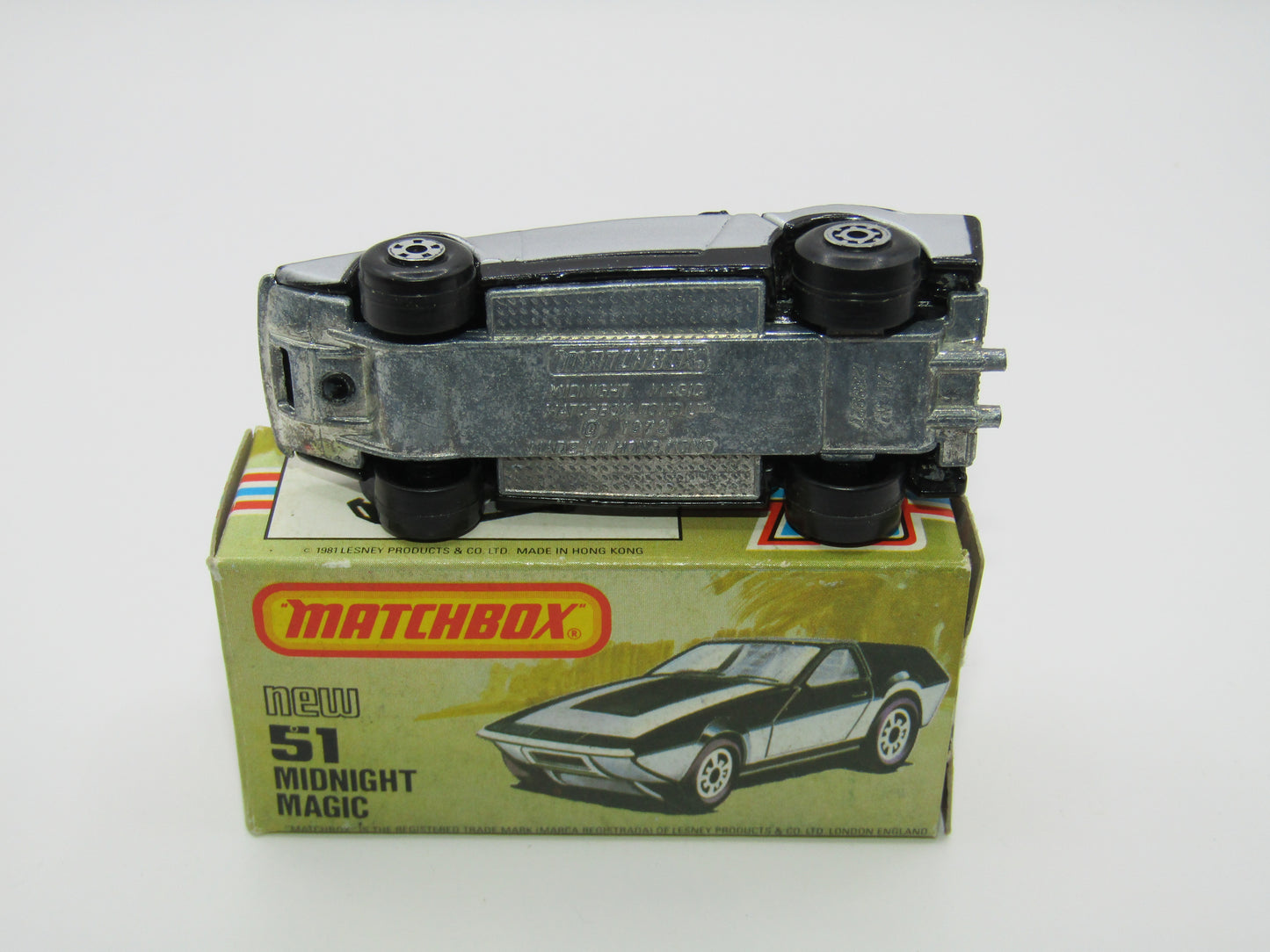 Matchbox Superfast No 51D Midnight Magic UNPAINTED Base, USA Picture Box