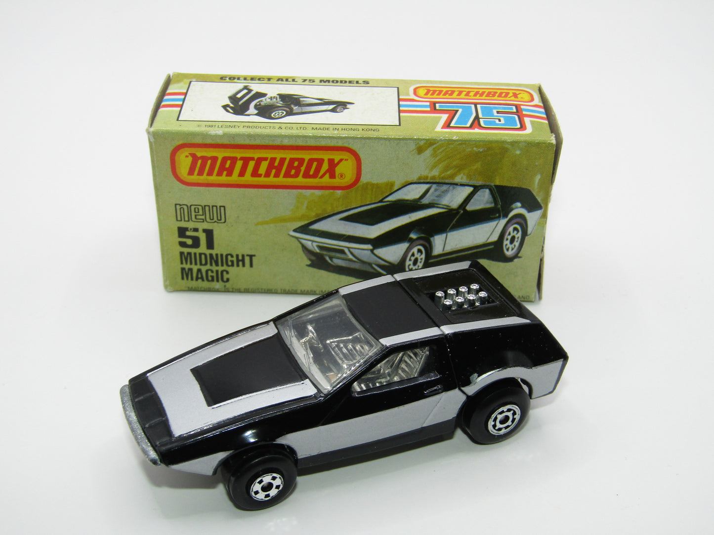 Matchbox Superfast No 51D Midnight Magic UNPAINTED Base, USA Picture Box