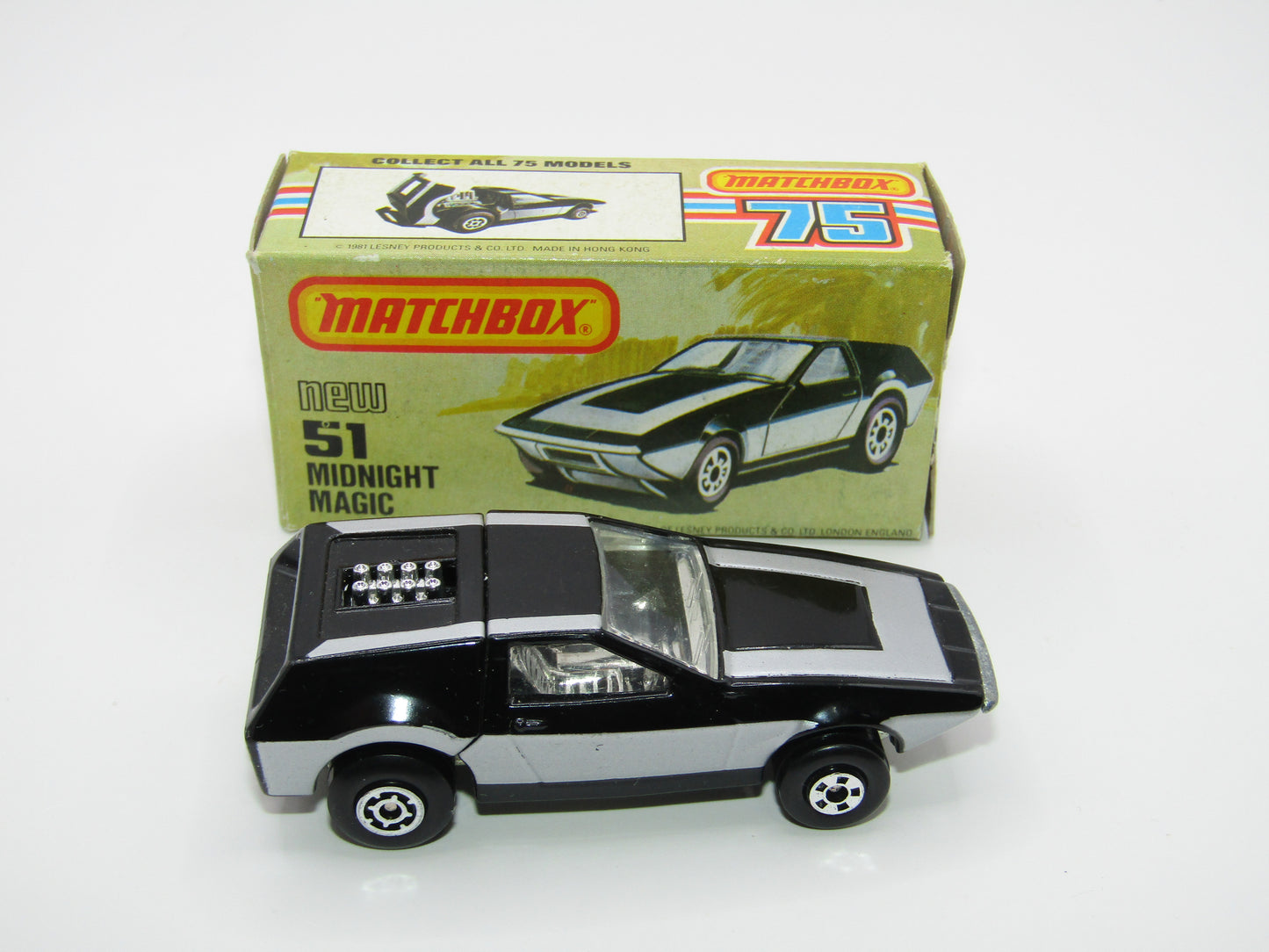 Matchbox Superfast No 51D Midnight Magic UNPAINTED Base, USA Picture Box