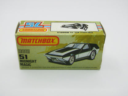 Matchbox Superfast No 51D Midnight Magic UNPAINTED Base, USA Picture Box