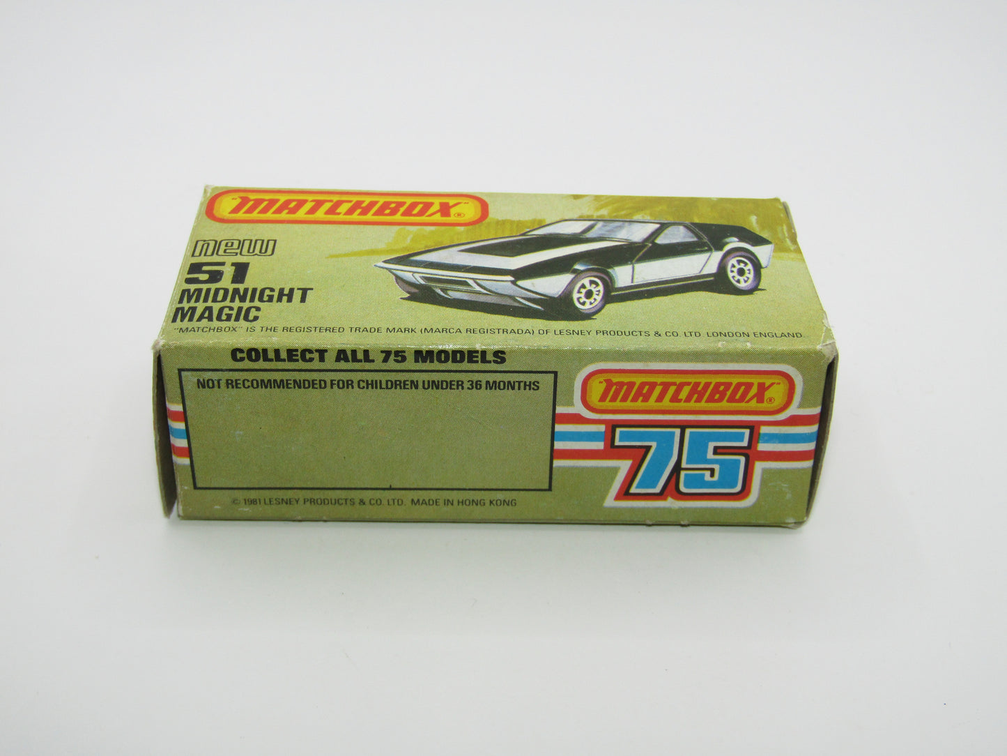Matchbox Superfast No 51D Midnight Magic UNPAINTED Base, USA Picture Box