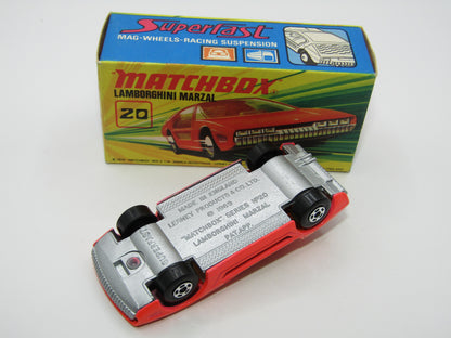 Matchbox Superfast No 20A Lamborghini Marzal SILVER PAINTED Base
