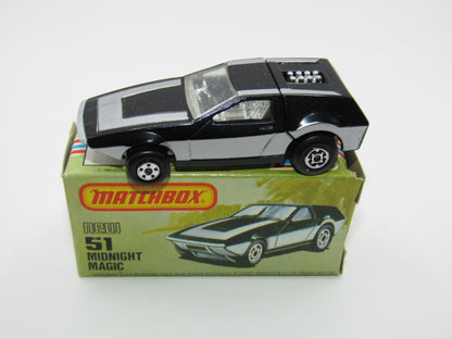 Matchbox Superfast No 51D Midnight Magic, Pearly Silver Base, USA Picture Box