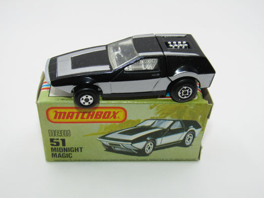 Matchbox Superfast No 51D Midnight Magic, Pearly Silver Base, USA Picture Box