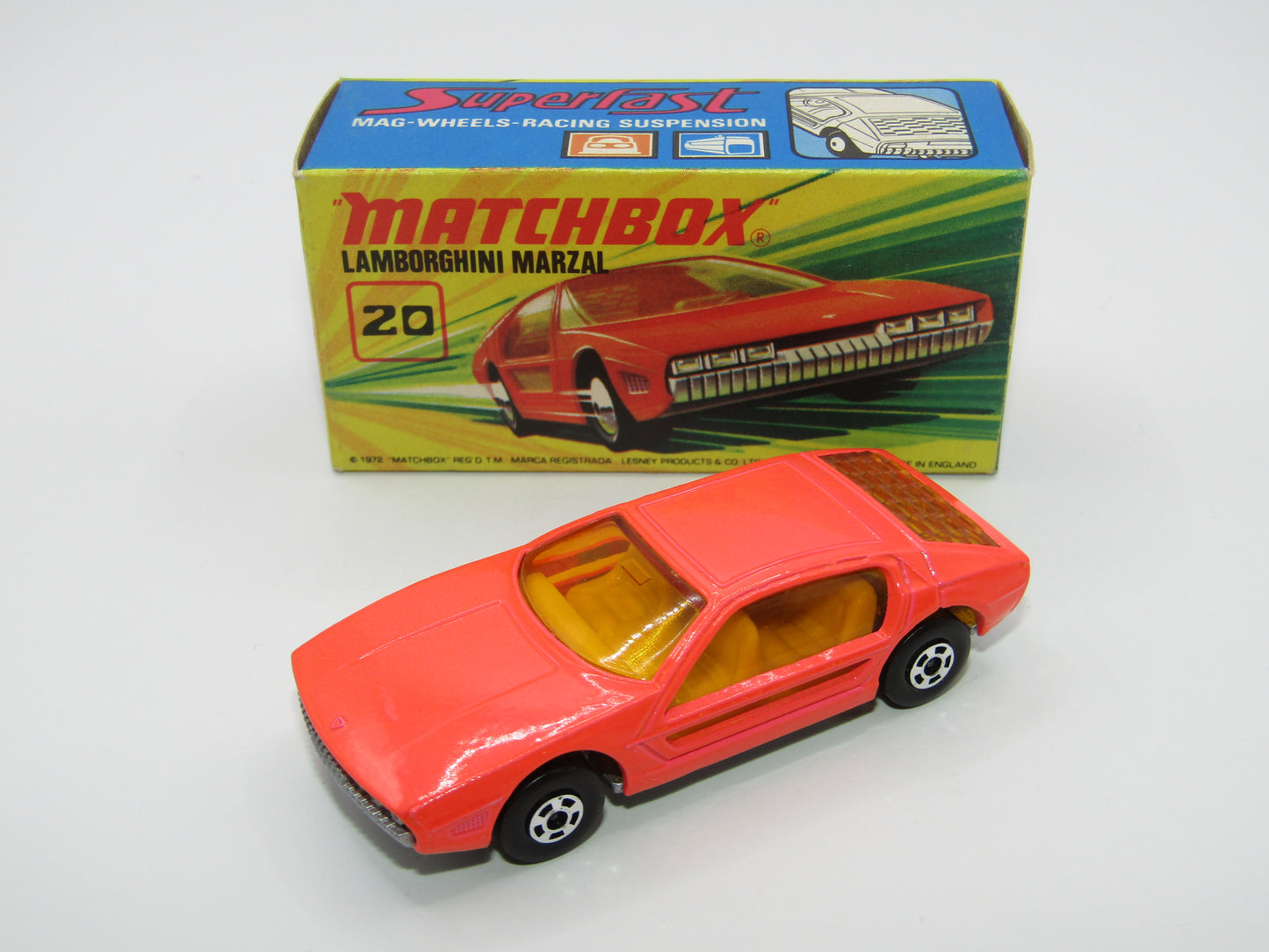 Matchbox Superfast No 20A Lamborghini Marzal SILVER PAINTED Base