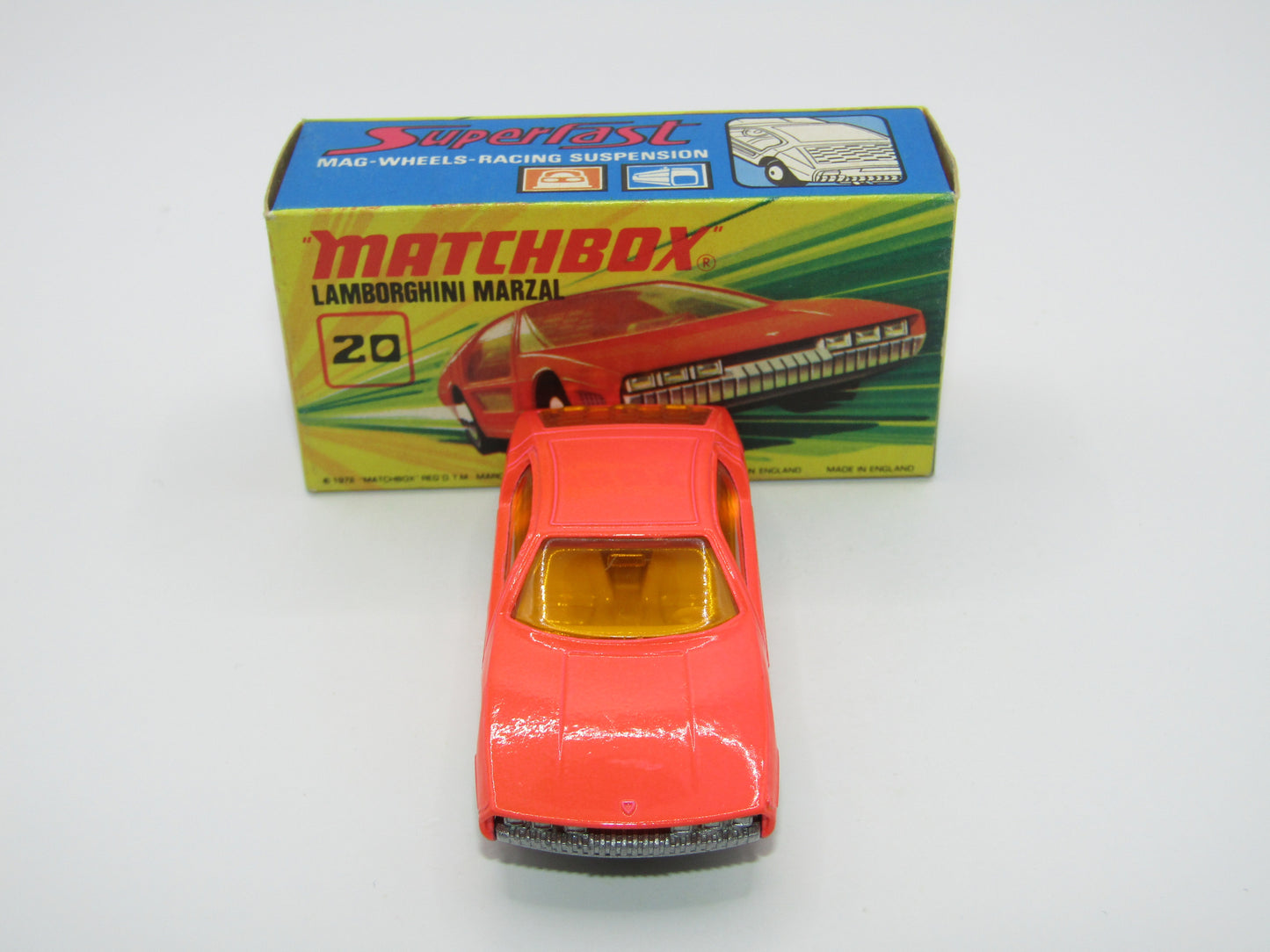 Matchbox Superfast No 20A Lamborghini Marzal SILVER PAINTED Base