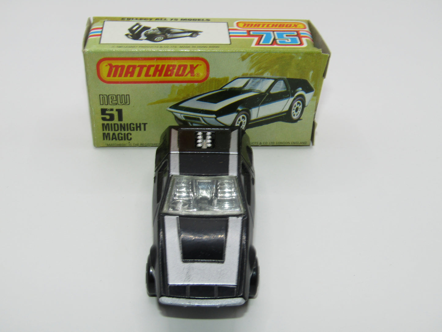 Matchbox Superfast No 51D Midnight Magic, Pearly Silver Base, USA Picture Box