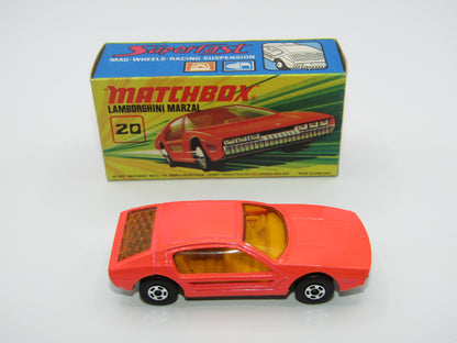 Matchbox Superfast No 20A Lamborghini Marzal SILVER PAINTED Base