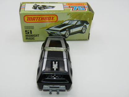 Matchbox Superfast No 51D Midnight Magic, Pearly Silver Base, USA Picture Box
