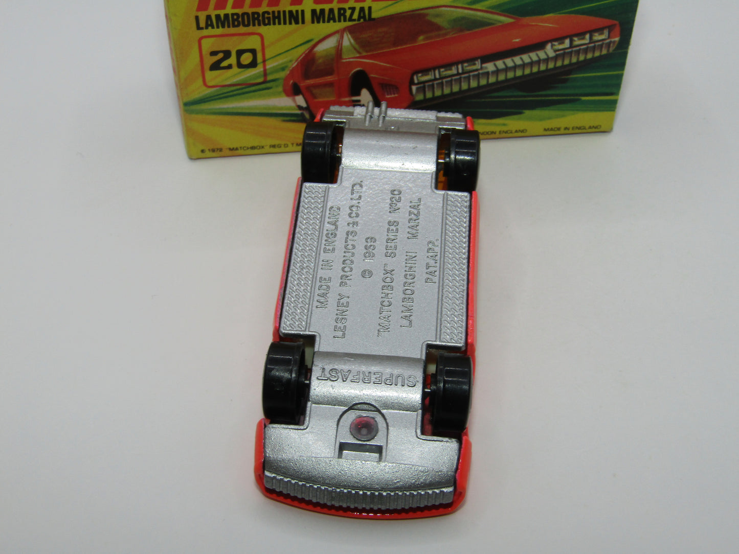 Matchbox Superfast No 20A Lamborghini Marzal SILVER PAINTED Base
