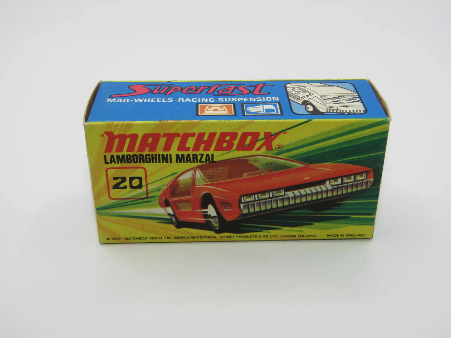 Matchbox Superfast No 20A Lamborghini Marzal SILVER PAINTED Base