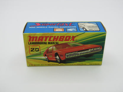 Matchbox Superfast No 20A Lamborghini Marzal SILVER PAINTED Base