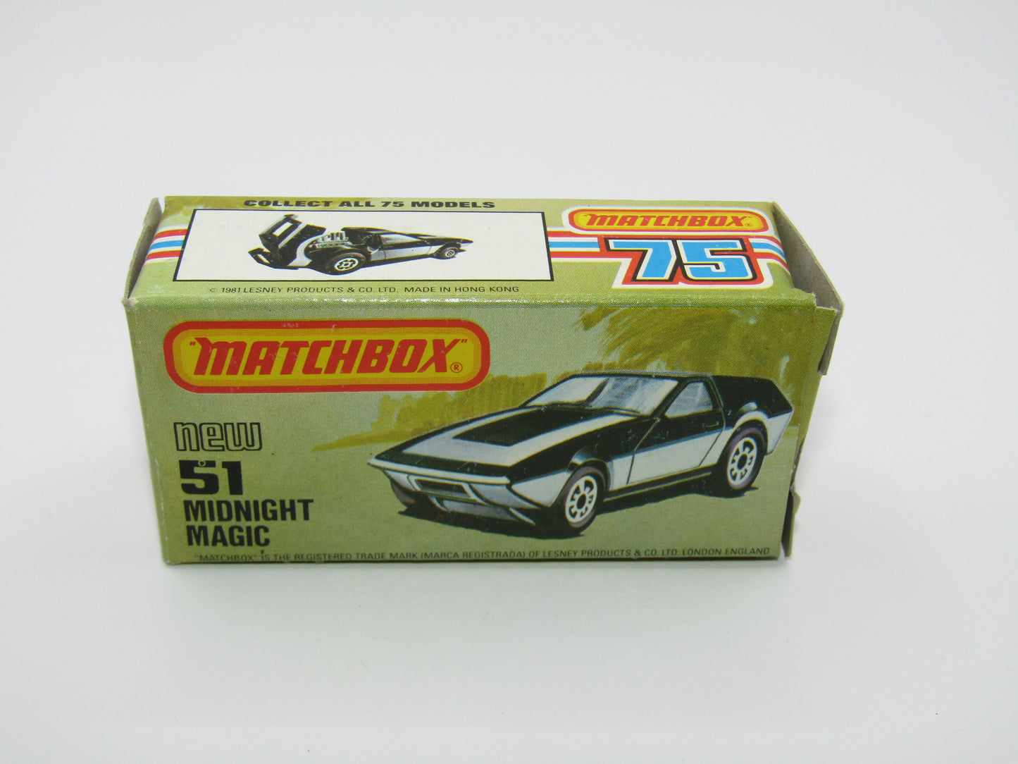 Matchbox Superfast No 51D Midnight Magic, Pearly Silver Base, USA Picture Box