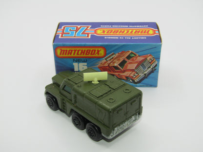 Matchbox Superfast No 16A Badger, Olive Green, Cream Radar, Unpainted Base