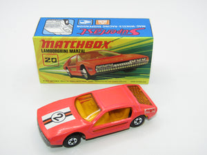 Matchbox Superfast No 20A Lamborghini Marzal Salmon Racing Special Labels