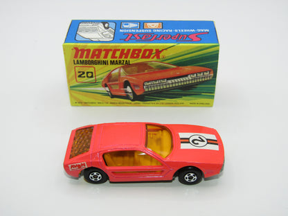 Matchbox Superfast No 20A Lamborghini Marzal Salmon Racing Special Labels