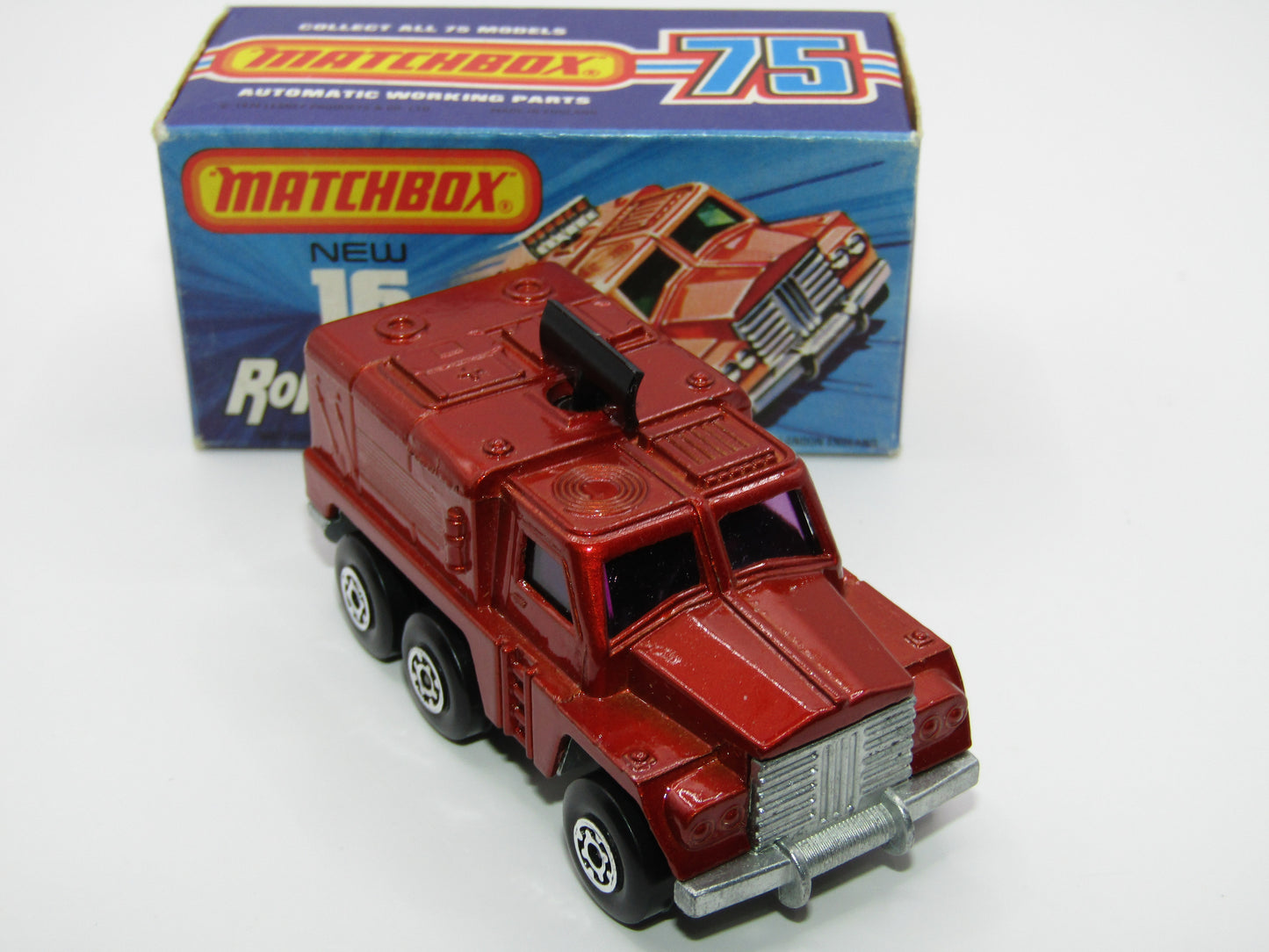 Matchbox Superfast No 16A Badger, Dark Bronze, PURPLE Windows, Unpainted Base