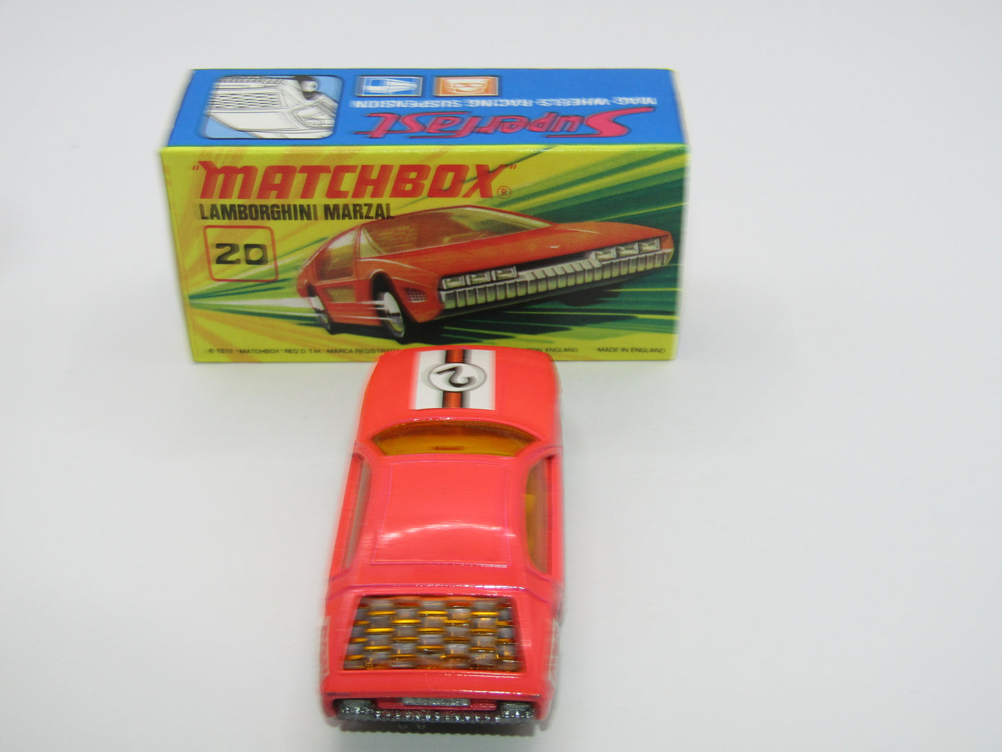 Matchbox Superfast No 20A Lamborghini Marzal Salmon Racing Special Labels