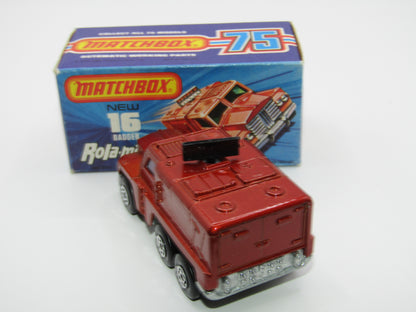 Matchbox Superfast No 16A Badger, Dark Bronze, PURPLE Windows, Unpainted Base