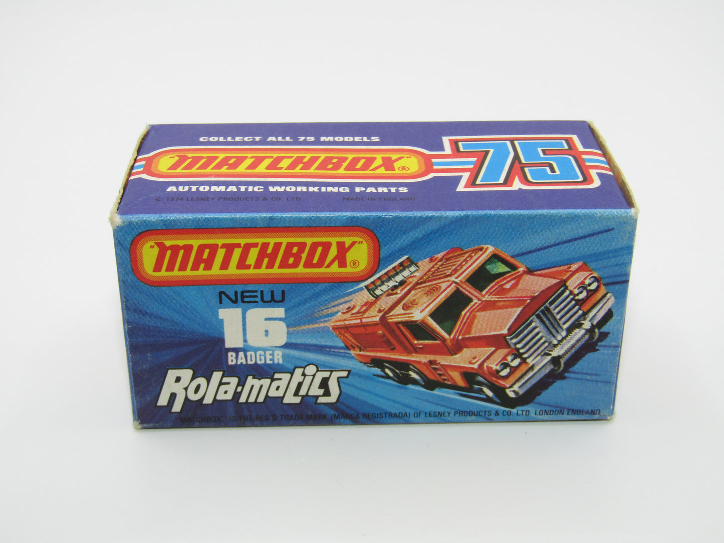 Matchbox Superfast No 16A Badger, Dark Bronze, PURPLE Windows, Unpainted Base