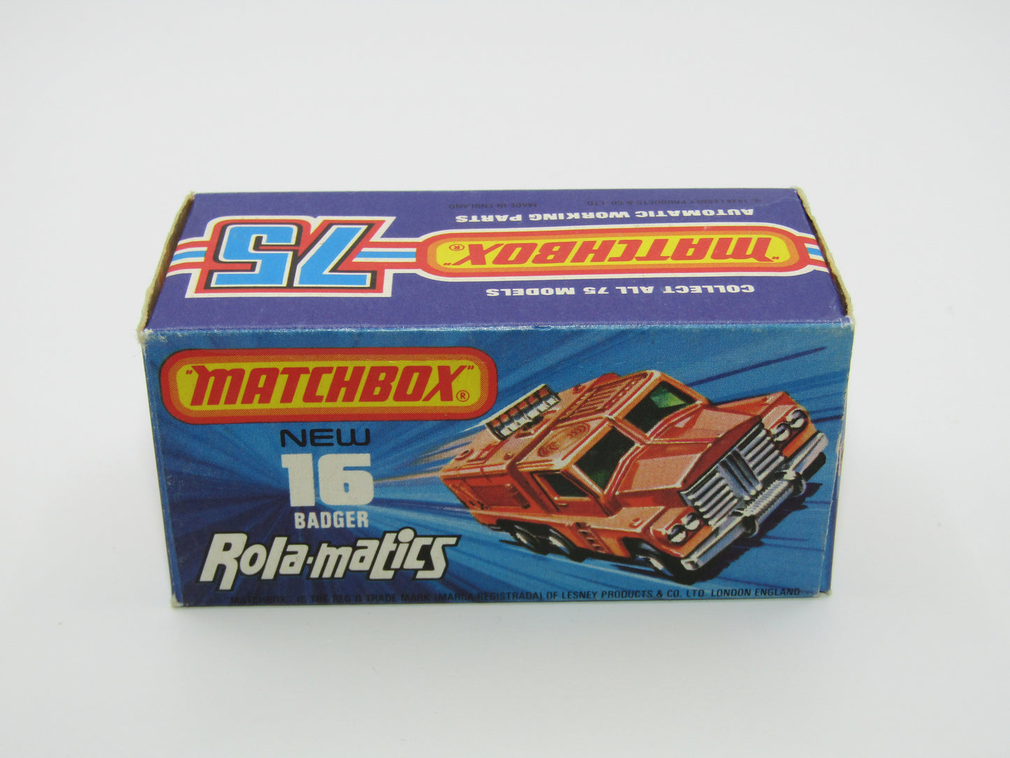 Matchbox Superfast No 16A Badger, Dark Bronze, PURPLE Windows, Unpainted Base