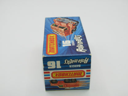 Matchbox Superfast No 16A Badger, Dark Bronze, PURPLE Windows, Unpainted Base