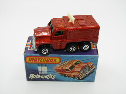 Matchbox Superfast No 16A Badger, Medium Bronze, IVORY Radar, Unpainted Base