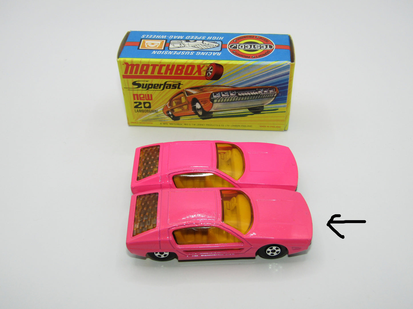Matchbox Superfast No 20A Lamborghini Marzal DULL DARK PINK